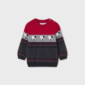 Mayoral Toddler Boys Red Jacquard Jumper 2317