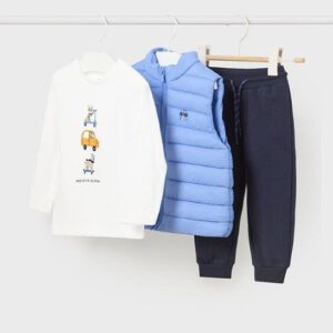 TB Mayoral Toddler Boys 3pcs Blue Vest Set 2695