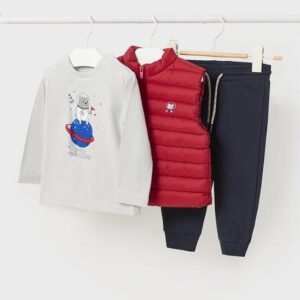TB Mayoral 3pcs Red Padded Gilet Set 2695